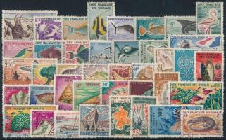 Francia Szomálipart 40 klf jobb bélyeg, közte komplett sor is (Mi EUR 157,-)
