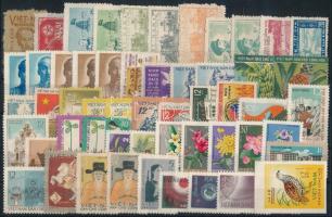 Észak-Vietnam 54 db (48 klf) bélyeg, ahogy kiadták, közte komplett sor is