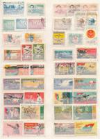 Észak-Vietnam 65 klf jobb bélyeg, közte komplett sor is, berakólapon (Mi EUR 383,-)