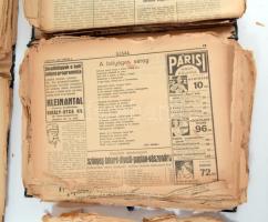 Vegyes külföldi és magyar újság tétel, sérültek