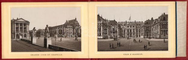 ca 1880 Versailles et Trianon 18 képet tartalmazó litho leporelló. Aranyozott egészvászon kötésben 1...