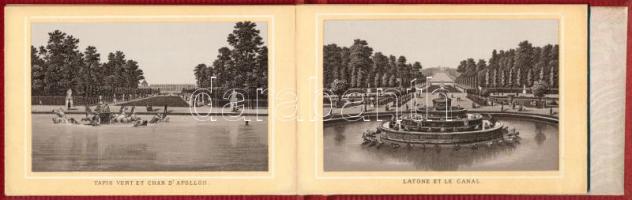ca 1880 Versailles et Trianon 18 képet tartalmazó litho leporelló. Aranyozott egészvászon kötésben 1...