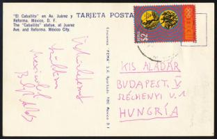 Balogh András (1944-) történész, diplomata, egyetemi tanár saját kezűleg megírt, Mexikóból hazaküldött képeslapja