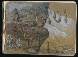 Tirol 46 photographische Ansichten, Mit einem Vorwort von Peter Rosegger, Berlin: [1900] Graphischer Kunstverlag, 30 t. Zsinórfűzött papírborítóval, borító elvált 25x18 cm  Tirol 46 photographic views, with a foreword by Peter Rosegger, Berlin: [1900] Graphischer Kunstverlag, 30 t. Cord-bound paper cover, cover detached 25x18 cm