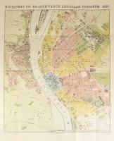 Budapest térképe házszámok megjelölésével és az utcák és terek betűrendes jegyzékével, készítette: H...