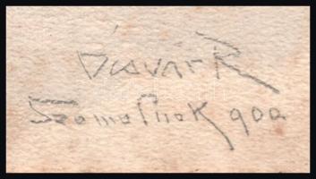 Ócsvár Rezső (1877-1968): Szomolnok (Smolnik), 1900. Akvarell, karton, jelzett, kissé foltos, paszpa...