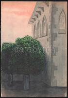 Jelzés nélkül: Tájkép (3db) Akvarell, papír, 21x28, 29x21, 30x21 cm