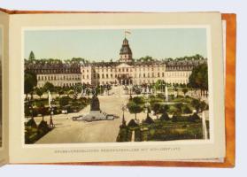 ca 1900 Bayrischen Königs-Schlösser. képes leporello, + Karlsruhe képes leporello 12 képpel. + Bad E...