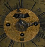 Szekrényóra, (kandallóóra) XVIII. sz. Pozsony, "Jacob Gulden Pressburg" órásmester felirat...