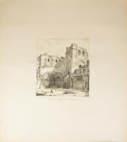 Louis Daguerre (1787-1851): A jeruzsálemi Szent Sír kápolna. Litográfia. Jelzett. 26x22 cm Lapméret ...