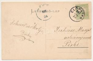 1907 Előpatak, Valcele; Csolnakázó tó, csónak. Gyulai Ferencz fényképész kiadása / lake, boat