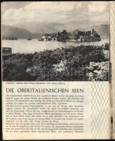 ca 1930 Die Oberitalienischen Seen. (Felső Olasz tengerek) képes turisztikai kiadvány 30 p