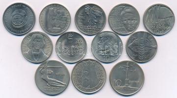 Lengyelország 1964-1978. 10Zl - 20Zl (12xklf) mind különböző forgalmi emlékkiadás T:UNC,AU
Poland 1...