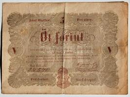 1848 5Ft "Kossuth bankó" barna T:II/III