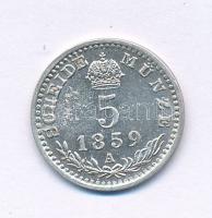 Ausztria 1859A 5kr Ag "Ferenc József" T:AU,XF Austria 1859A 5 Kreuzer Ag "Franz Joseph" C:AU,XF Krause KM#2197