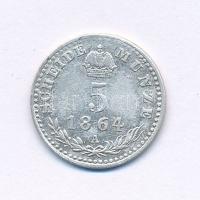 Ausztria 1864A 5kr Ag "Ferenc József" T:XF Austria 1864A 5 Kreuzer Ag "Franz Joseph" C:XF Krause KM#2197