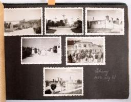 ca 1936 Magyarországi kirándulások több településen: Keszthely, Kláraháza (Vác), Kecskéd puszta, Balaton, Tihany, Tapolca, Hűvösvölgy stb. Összesen kb 200 db fotó, feliratotzott lapokon, albumban, szépen rendezve.