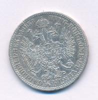 Ausztria 1858A 1/4Fl Ag "Ferenc József" T:XF kis karc Austria 1858A 1/4 Florin Ag "Franz Joseph" C:XF small scratch Krause KM#2214