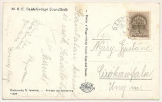 Szádelő, Zádiel; a MKE (Magyarországi Kárpát Egyesület) Szádelővölgyi strandfürdője. Hrabovszky S. f...