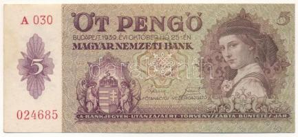 1939. 5P "A 030 024685" T:XF Adamo P6