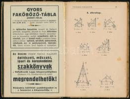 Ödönfi László: Tetőszék táblázatok. Bp., 1924. Vállalkozók lapja. 91 + 3 p.Reklámokkal, egészoldalas...