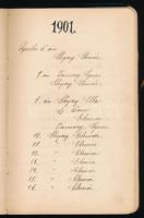 1900 Zámori Lujza teniszkönyve, benne fotójával, 40 oldalnyi kézirat teniszpartnerekről, bőr kötésbe...