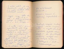 1900 Zámori Lujza teniszkönyve, benne fotójával, 40 oldalnyi kézirat teniszpartnerekről, bőr kötésbe...