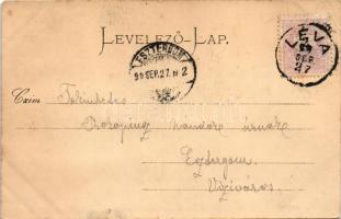 1899 Léva, Levice; vár. Schubert Pál kiadása / Levicky hrad / castle (EB)