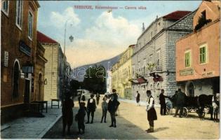 1913 Trebinje, Kaiserstrasse / Careva ulica / street view, shop of Ahmed Omanovic (EB)