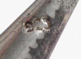 Ezüst (Ag) fülbevaló pár, epidot cseppel, jelzett, bruttó 3,9g