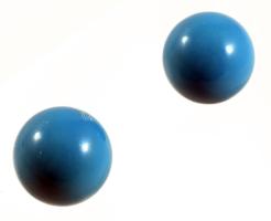 Ezüst (Ag) fülbevaló pár, kalcedon gömbbel, jelzett, bruttó 1,5g