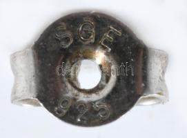 Ezüst (Ag) fülbevaló pár, kék kő golyókkal, jelzett, bruttó 4,4g