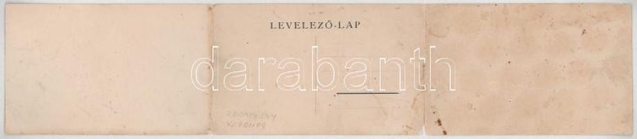 Korompa, Krompach, Krompachy; Korompai vasgyár. Balkányi S. kiadása, 3-részes kihajtható panorámalap...