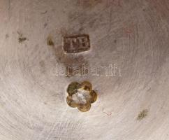 Ezüst (Ag) fűszerkínáló edény, jelzett, TB mesterjeggyel, d: 4,5 cm, nettó 19g