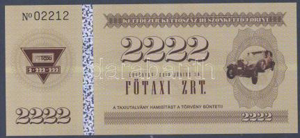 2010 2222Ft Főtaxi taxiutalvány T: UNC