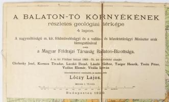 1920 A Balaton-tó környékének részletes geológiai térképe 4 lapon. A nagyméltóságú m. kir. földmüvel...
