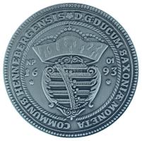 Német államok / Henneberg-Ilmenau 1693. 2/3 Tallér jelzett Ag modern replika, kapszulában, dísztokba...