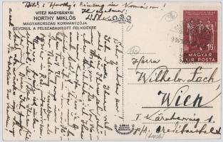 1938 Komárom, Komárno; bevonulás, Vitéz Nagybányai Horthy Miklós Magyarország kormányzója fehér lovo...