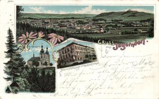 1899 Krnov (Jagerndorf) with girls school litho (EK)