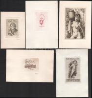 Klf. alkotók (Tempinszky István, Kékesi László, Menyhárt József stb.): 8 db ex libris, többségében a Réthy családhoz kapcsolódó (közte kettő db erotikus). Rézkarc, papír, többségében jelzett a metszeten, klf. méretekben.
