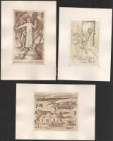 Klf. alkotók (Tempinszky István, Kékesi László, Menyhárt József stb.): 8 db ex libris, többségében a...