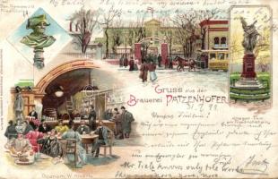 1899 Berlin Patzenhofer brewery litho