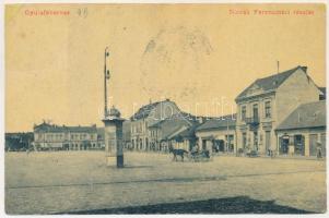 Gyulafehérvár, Alba Iulia; Novák Ferenc tér, Lobstein Lázár üzlete. W.L. 3163. / square, shops (r)