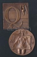 DN "Qualitás Galéria-Budapest" 2 db különböző ffém reklám érem eredeti tokkal s: AT., CsK. T:1,2