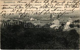 Gyulafehérvár, Alba Iulia; látkép. Weisz Bernát kiadása / general view (EK)