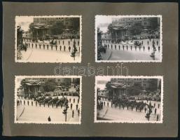 1937 Az olasz király Budapesten 4 db fotó 9x6 cm