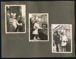 1937 Az olasz király Budapesten 4 db fotó 9x6 cm