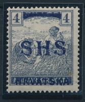 SHS 1918 Arató 4f próbanyomat. Signed: Bodor Certificate: Zrinjscak