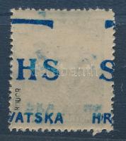 SHS 1918 Arató 25f a hátoldalra is került felülnyomás, elcsúszott is! Signed: Bodor Certificate: Zrinjscak