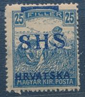 SHS 1918 Arató 25f a hátoldalra is került felülnyomás, elcsúszott is!
Signed: Bodor
Certificate: Z...